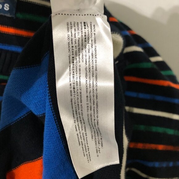 Desigual Men’s Black Striped Long Sleeve Sweater Size Small Slim Fit NWT - Picture 10 of 10